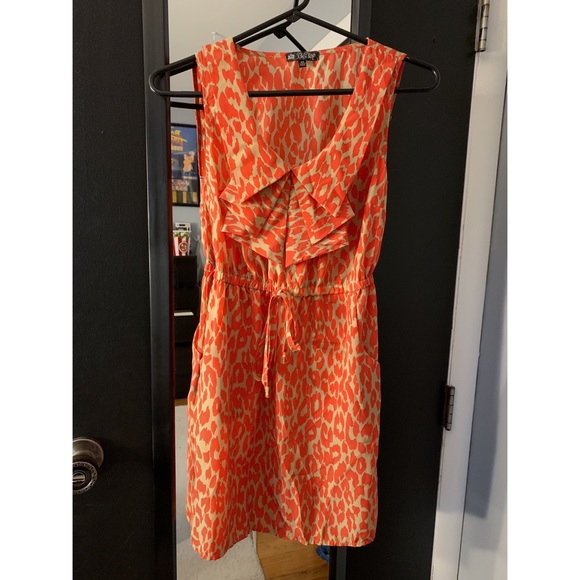 BeBop Animal Print Leopard Cheetah Dress Orange Tan - Picture 1 of 7